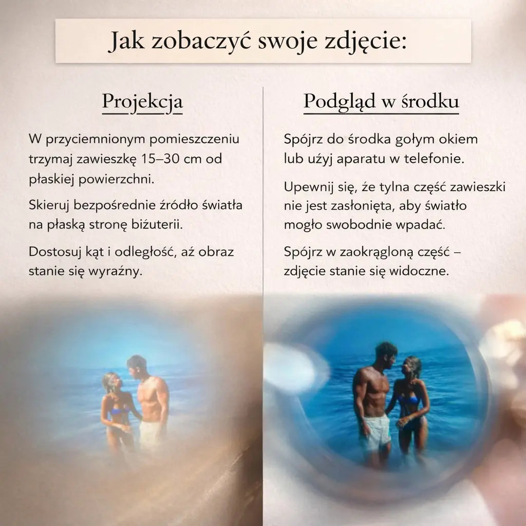 Personalizowany naszyjnik Splecione Serce ze zdjęciem w środku Lovetta
